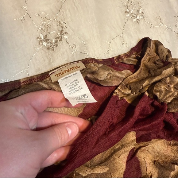 Deadstock Y2K Fall Rose Ruched Long Sleeve Bodysuit – Small (Made in USA) - Picture 2 of 4